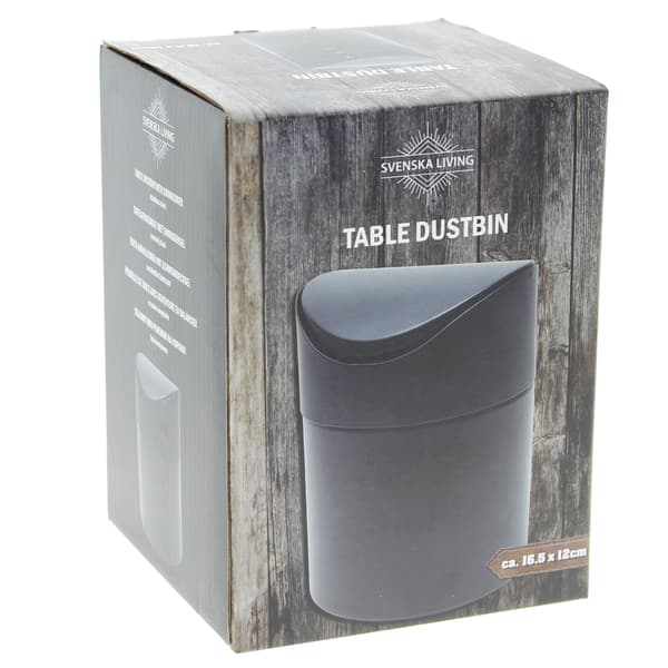 BADEVÆRELSESKURV MINI AFFALDSSPALD SORT BORD RESTAURANT AFFALDSSPALD
