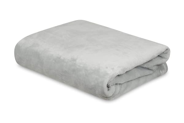 BONO Babytæppe 75x100 Glat Blød Fluffy Grå Ask