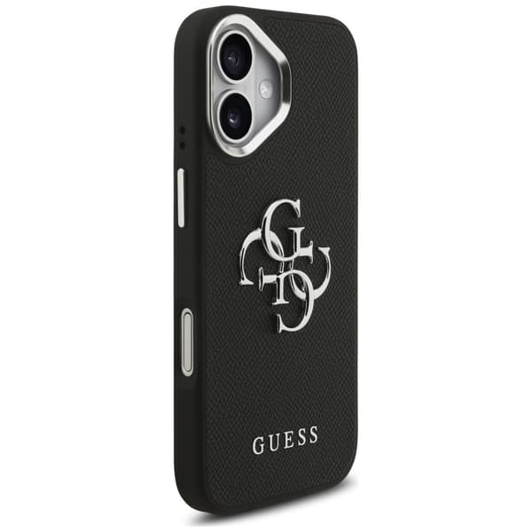 Guess Grained Big 4G Classic Logo cover til iPhone 17, sort