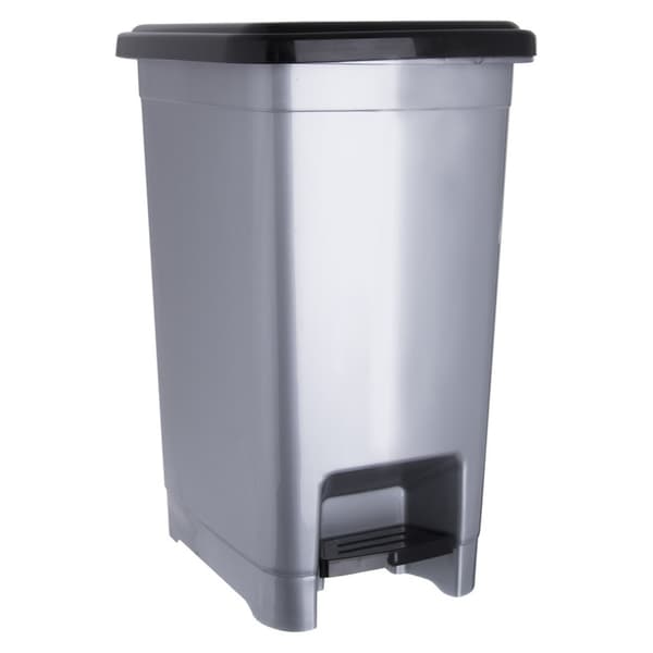 Smal plastavfallsbehållare med pedal, 10 l