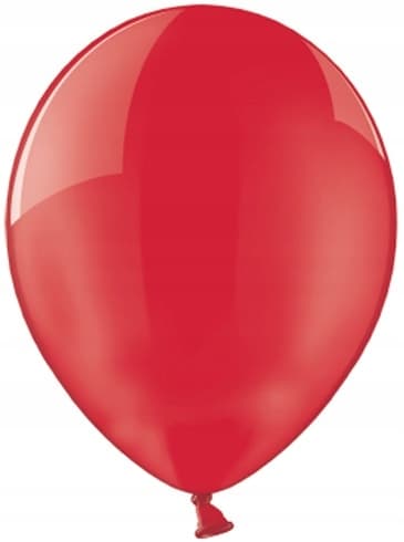 Krystalballoner 25 cm, røde, 25 stk.