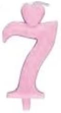 Nummer 7 Hjertekagelys Pink