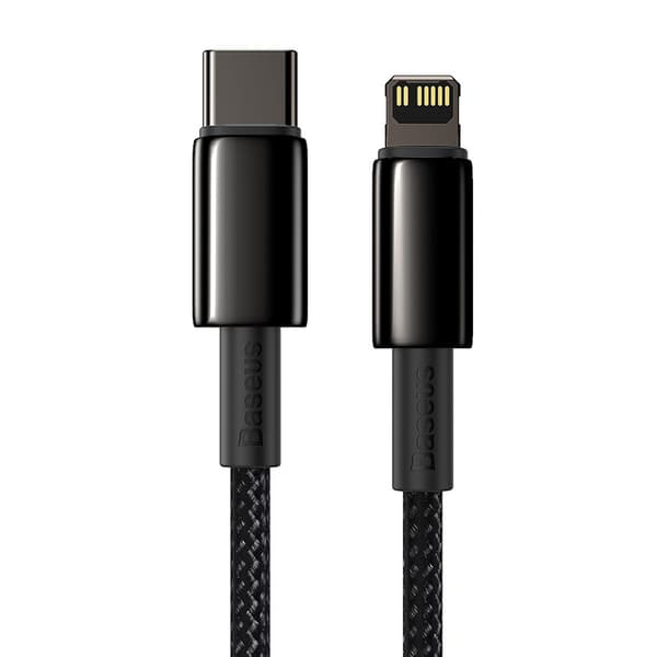 Baseus Tungsten Gold USB-C til Lightning-kabel, 20W, 5A, PD, 1m (sort)