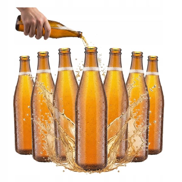 10x glasflasker til øl Vichy Light 500ml til øl- og ciderbryggeri 0,5l