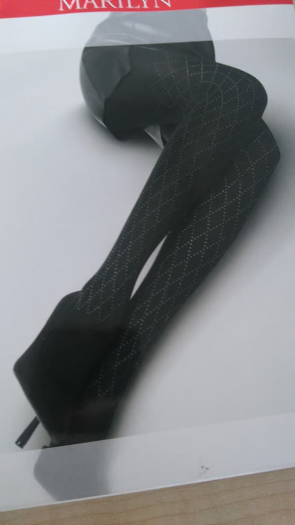 Strumpbyxor ribbad ALLURE B01 MARYLIN 1/2 SVART/SILVER