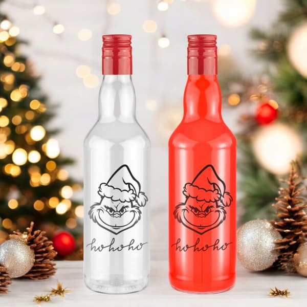 10x MONOPOL Glasflaskor Julklapp 500ml MED TRYCK för LIKÖRER