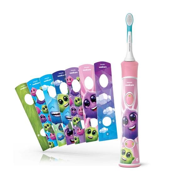Philips Sonicare HX6352/42 lapsille – Vaaleanpunainen Sonic-hammasharja Bluetoothilla