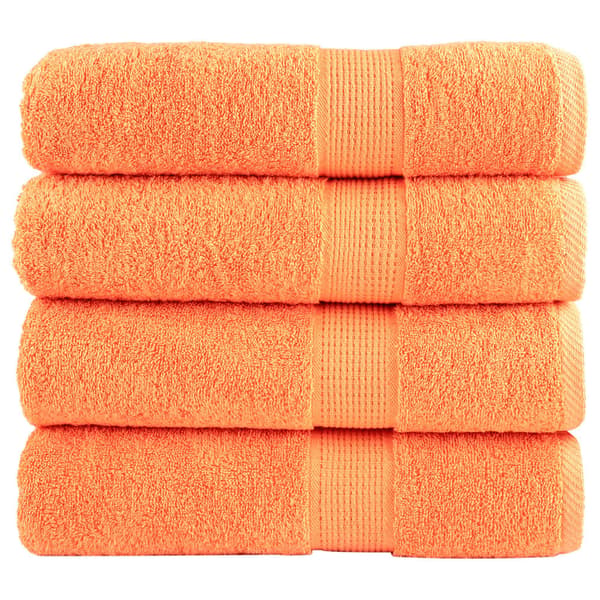 vidaXL Premium Handdukar SOLUND 4-pack, Orange, 70x140 cm