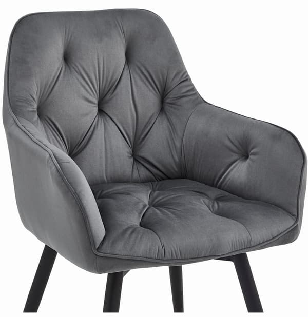 JORK360 tuoli - tummanharmaa sametti / mustat jalat x 2