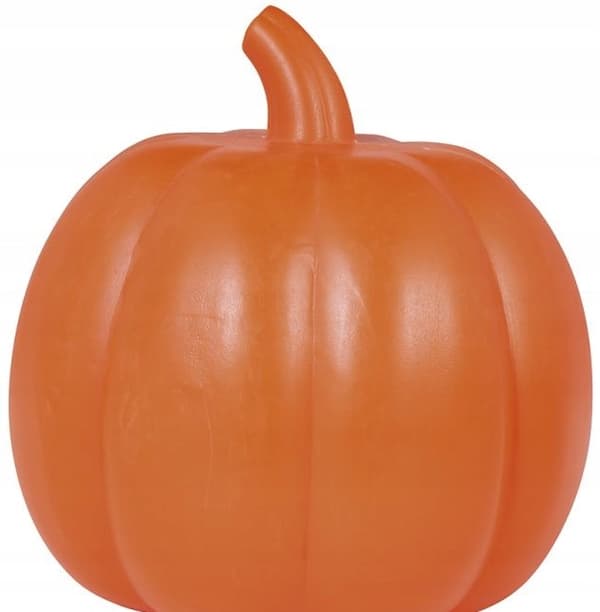 Plast Orange Glød Græskar Med Lyd Halloween Dekoration 32cm