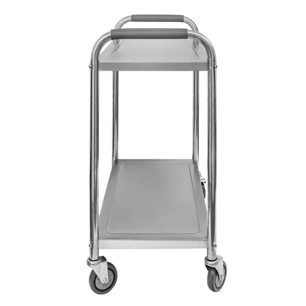 Rustfri stål 2-hylde Mega-M STANDARD serveringsvogn B-85 cm D-45 cm H-90 cm N