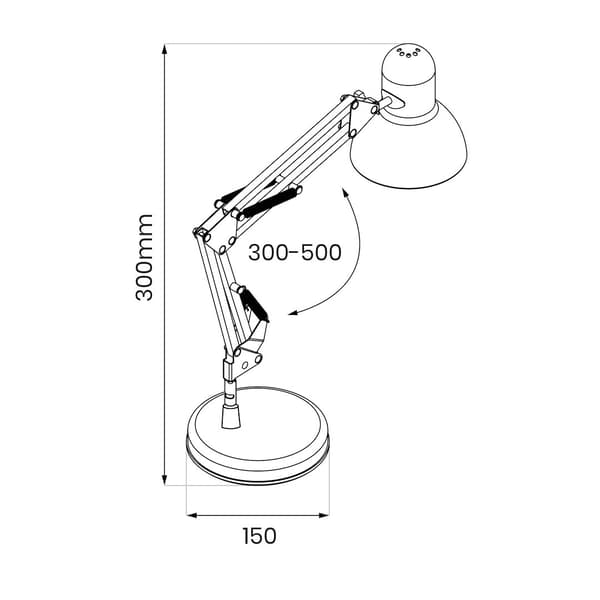 NEXA 1 E27 BORDLAMPE HVID MILAGRO ML1637