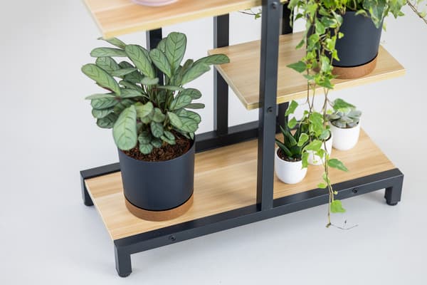 Oasis metal blomsterstativ - sort stativ til blomster og planter