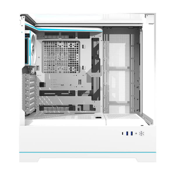 Darkflash DY450 PRO computerkabinet (hvid) + 1 blæser
