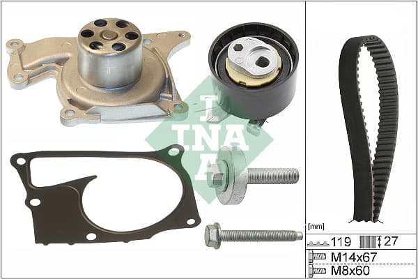 VANDPUMPE TANDREMSKIT 530060730 INA