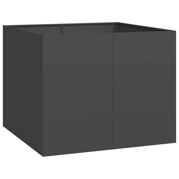 vidaXL urtepotte sort 100x100x80 cm stål