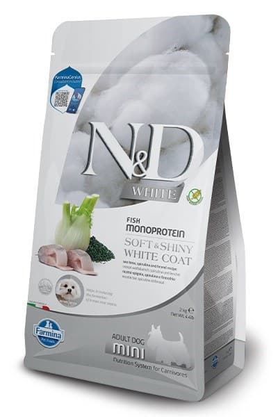 Farmina N&D Havsabborre Spirulina & Fennel 2 kg torrfoder för hundar