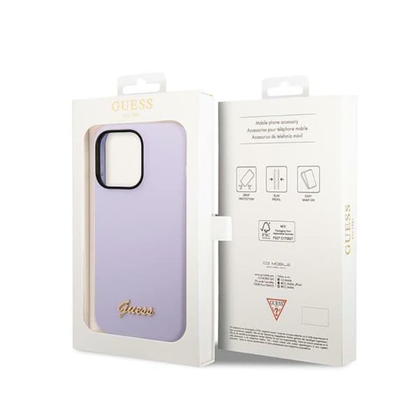 Guess Silikone Vintage - iPhone 14 Pro Etui (Lilla)