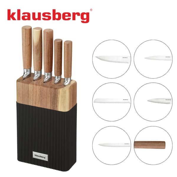 KLAUSBERG KB-7981 KNIVSET I AKACIABLOCKBLOCK