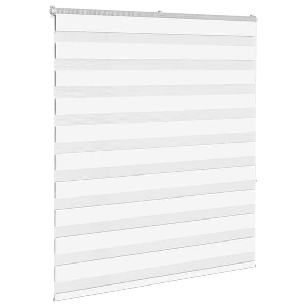 vidaXL Zebrarullgardin, vit, tygbredd 125,9 cm, polyester