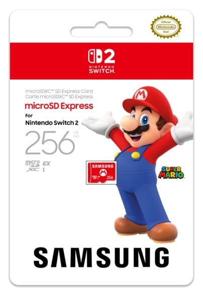 NINTENDO Switch 2 microSD Express -muistikortti 256 Gt Samsung Punainen