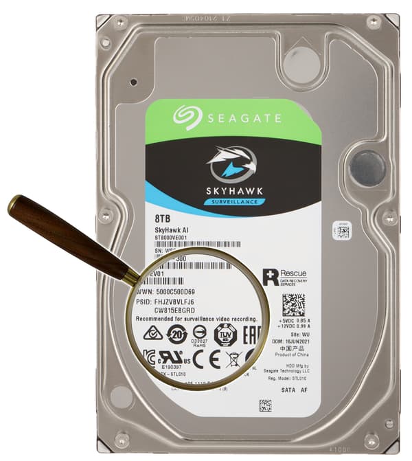 Seagate SkyHawk AI 8TB 24/7 hårddisk för DVR