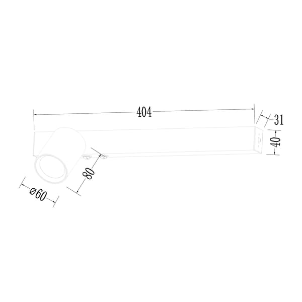 MAGNET LED VÆGLAMPE SORT MILAGRO ML1127