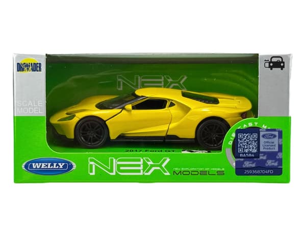 WELLY 2017 FORD GT KELTAINEN 1:34 43748