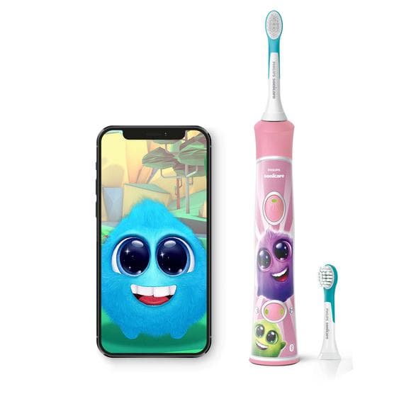 Philips Sonicare HX6352/42 lapsille – Vaaleanpunainen Sonic-hammasharja Bluetoothilla