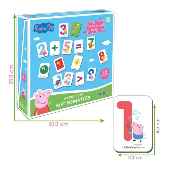 Peppa Pig magnetset matematik lärning räkning