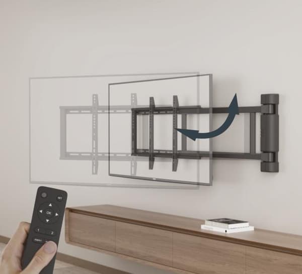 Elektrisk väggfäste för TV ISY ITV-800 Svart