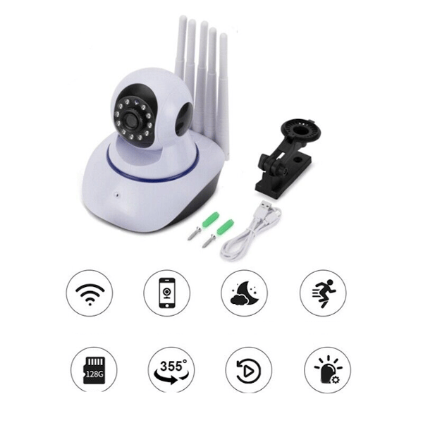 Älykäs IP WiFi kiertyvä kamera antenneilla
