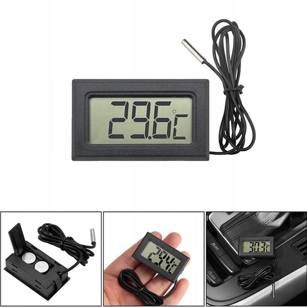 PRÆCIS DIGITALT ELEKTRONISK TERMOMETER MED PROBE + TYDELIGT DISPLAY