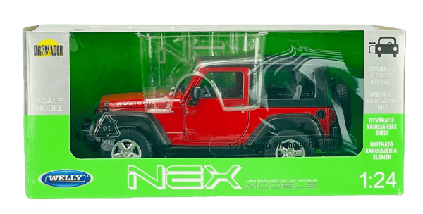 WELLY 2007 JEEP WRANGLER PUNAINEN KATOLLA 1:24 22489