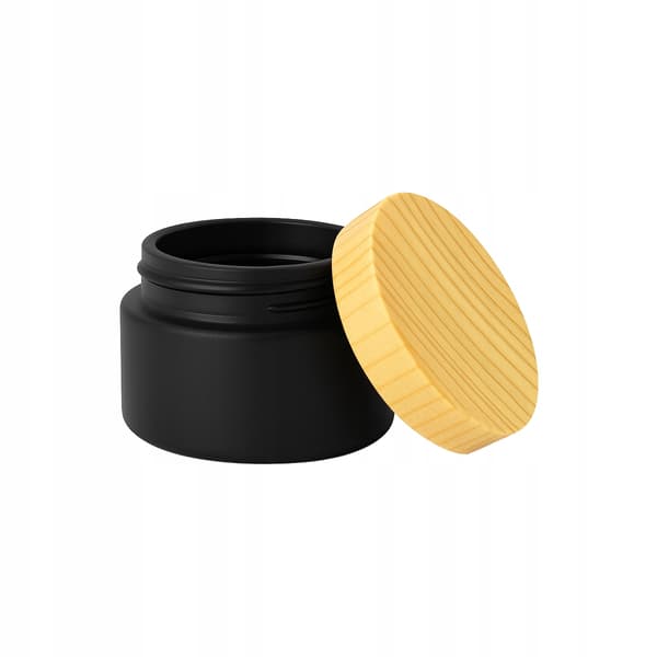 5x Glaskrukker SORT MATT 20g til Cremebalsam Kosmetik Salve
