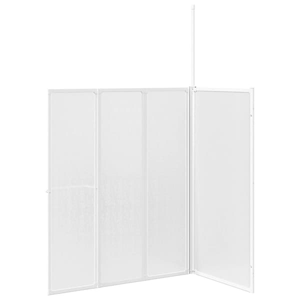 vidaXL Duschdörr, L-formad, 70x120x137 cm, 4 paneler, vikbar