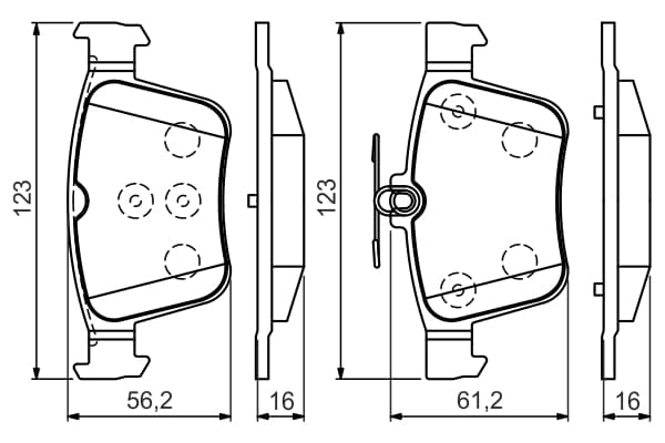 BAKRE BROMSBELÄGG 0986494658 BOSCH