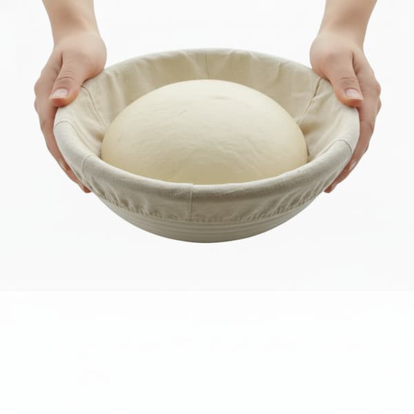 RATAN KURV BRØDDEJFORM 21 CM 2 STK. LÅG 2 STK.