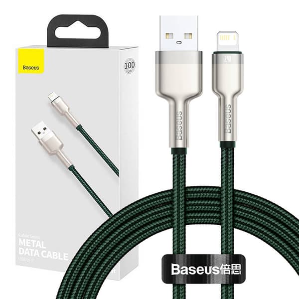 Baseus Cafule USB til Lightning-kabel, 2.4A, 1m (Grøn)