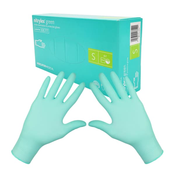 Mercator Nitrylex Green nitrilhandskar S gröna 100 stycken