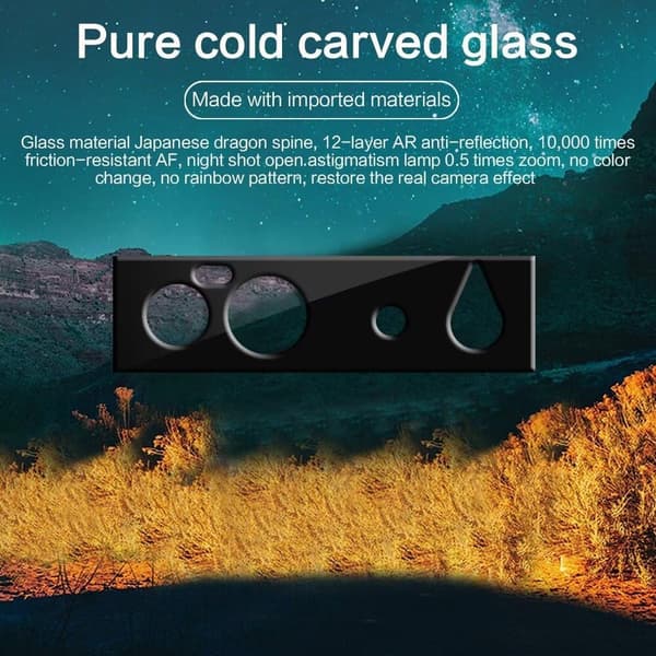 4x glas til kamera til Google Pixel 6 sort + gennemsigtig forstærket