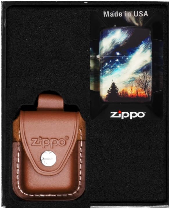 Zippo Lighter Sæt Clear SKY Design Gave nr. 2