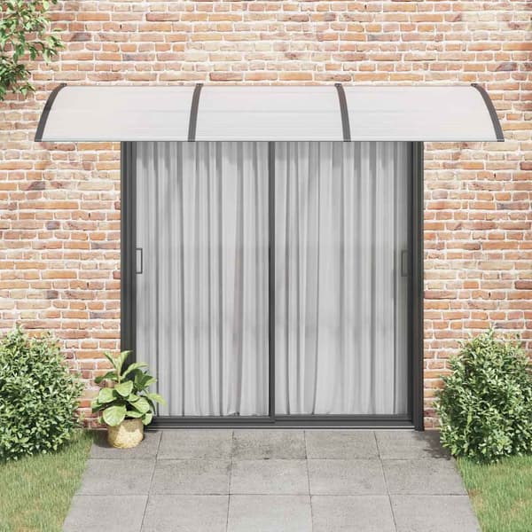 vidaXL dørmarkise sort 300x100 cm polycarbonat