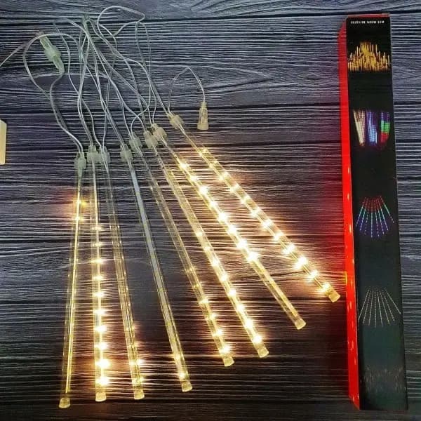LED-JULGRANSLJUS ISPELAR METEORITER FALLANDE SNÖ VARMA 50 CM 8 ISPELAR
