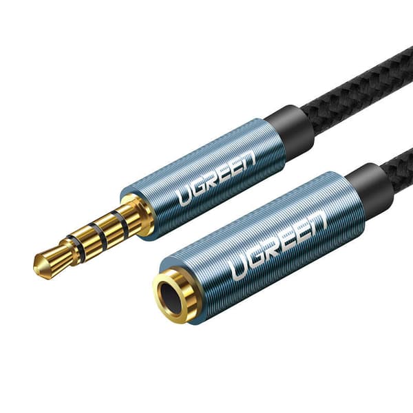 UGREEN AV118 AUX lydforlængerkabel 3,5 mm jack, 0,5 m (sort)