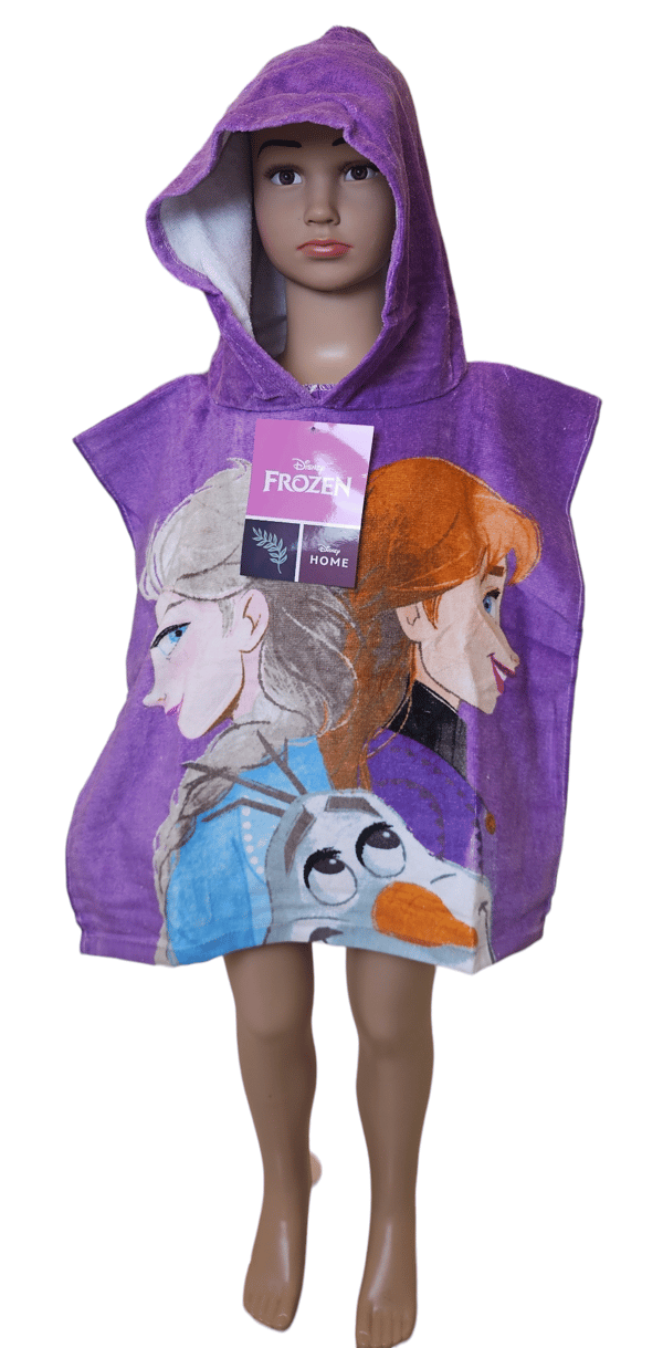 FROZEN Poncho Børnehåndklæde Badebetræk 100% Bomuld