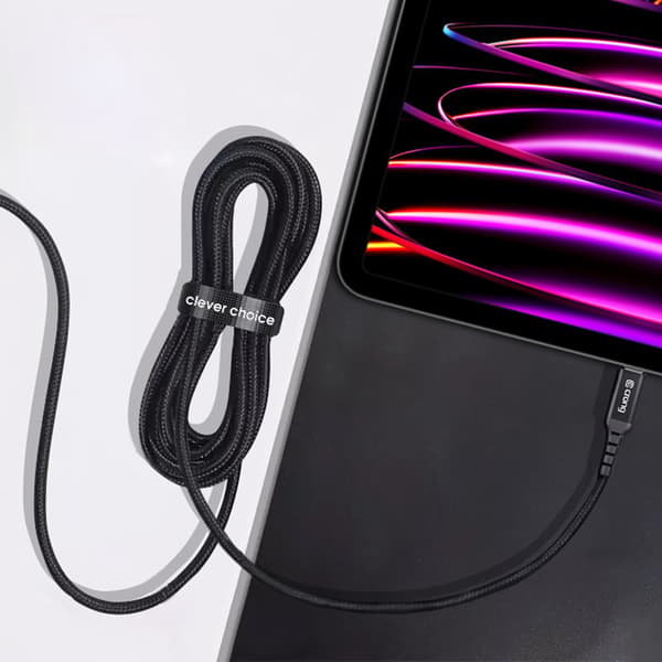 Crong Armor Link - 100W PD 5A USB-C til USB-C kabel 200cm (sort)