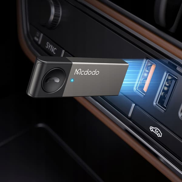 MCDODO Bluetooth-lähetinsovitin USB-vastaanottimelle Android Auto CarPlay -sovelluksella