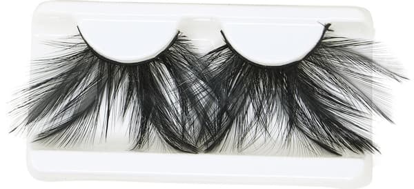 Tekoripset liimattu BLACK FEATHERS 1 pari