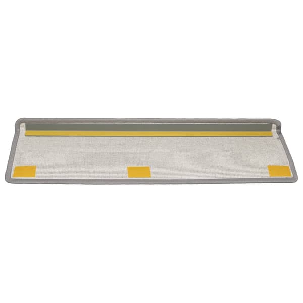 vidaXL trappemåtter 15 stk. 65x21x4 cm lysegrå rektangulær kant